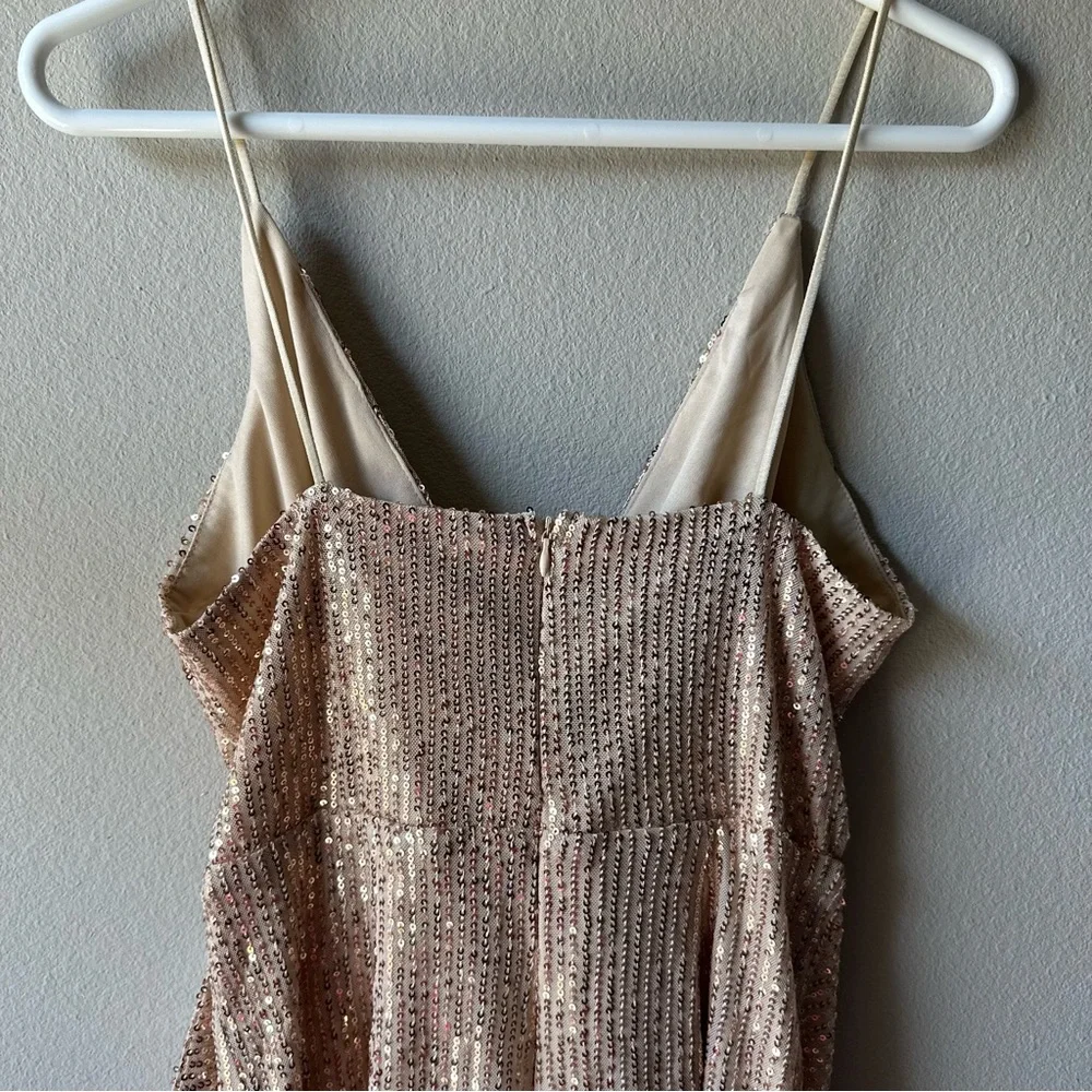 Double Crazy sexy sequin sparkly spaghetti strap mini dress - Picture 5 of 8